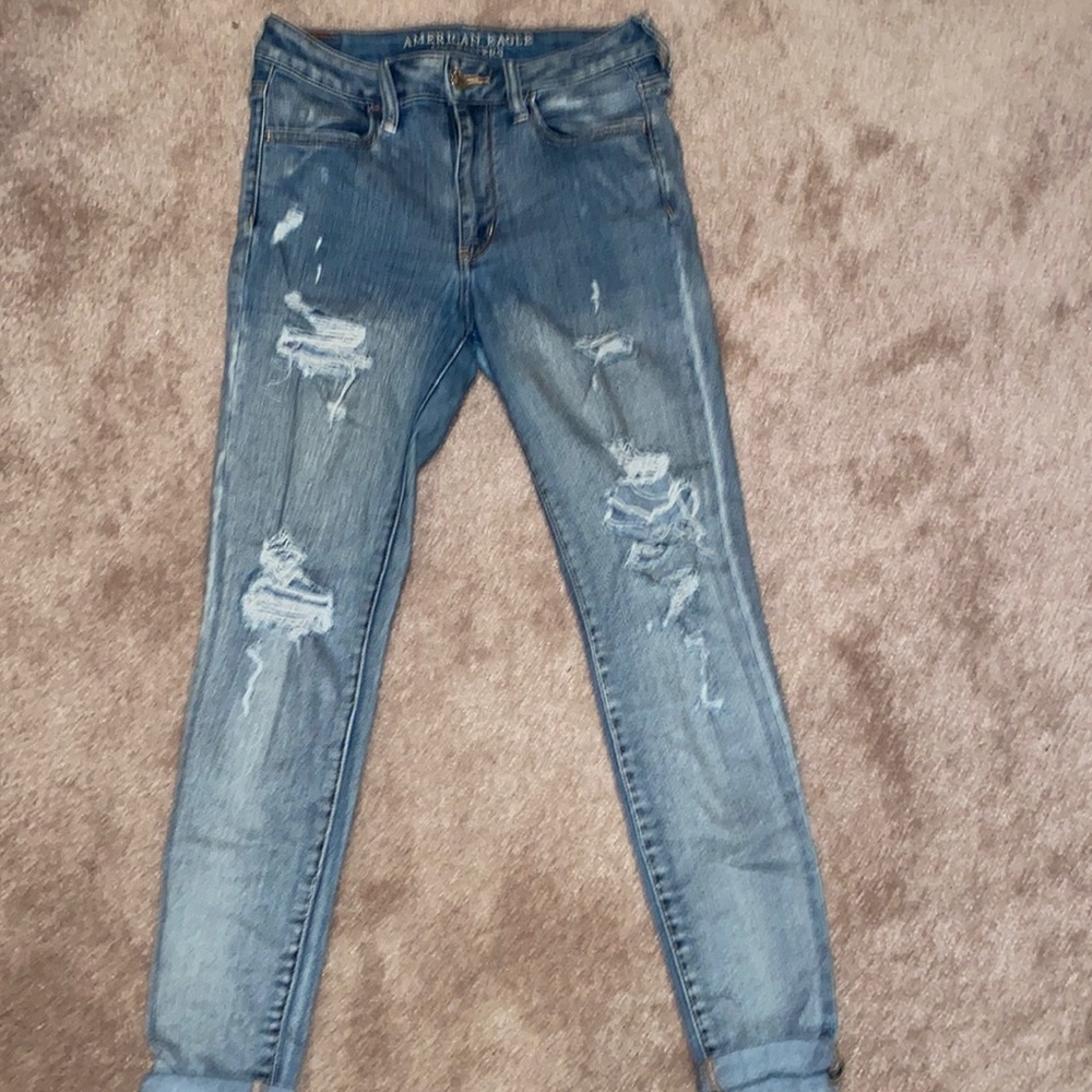 American eagle super stretch high rise jeans